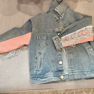 Denim Jacket with fringe